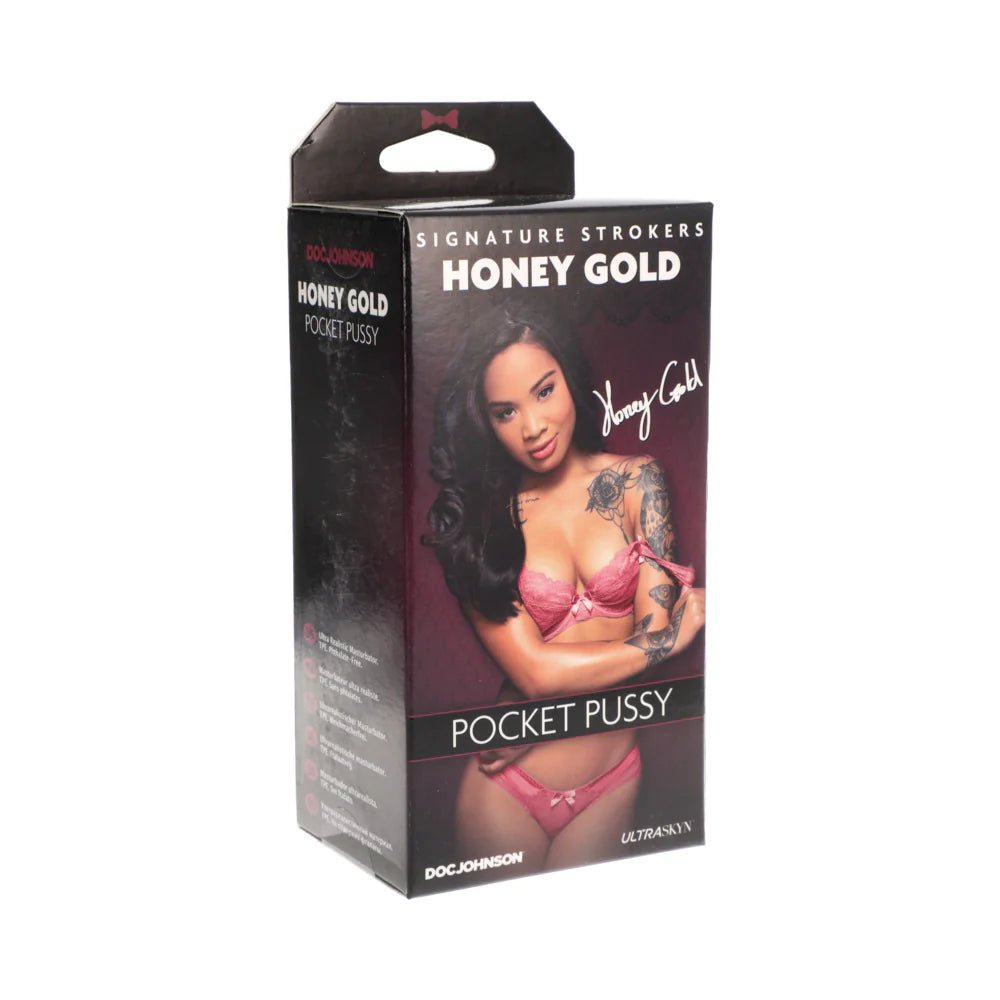 Signature Strokers - Honey Gold - ULTRASKYN Pocket Pussy Caramel - TruLuv Novelties