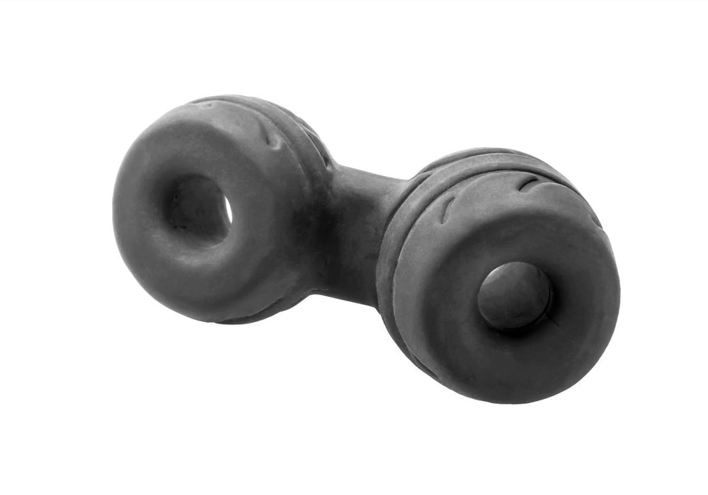 Silaskin Cock & Ball Ring and Stretcher - Black - TruLuv Novelties
