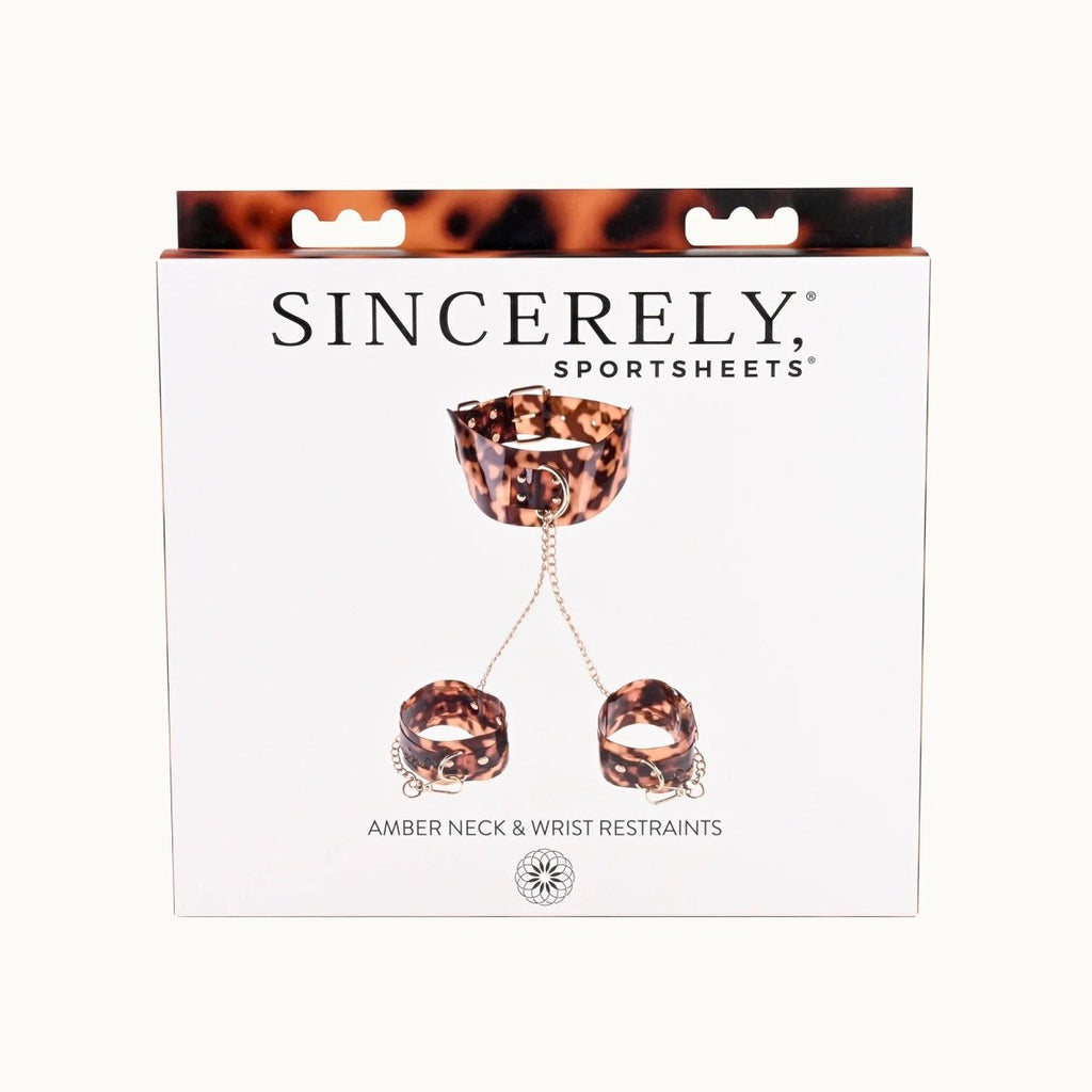 Sincerely Amber Neck and Wrist Restraints - TruLuv Novelties