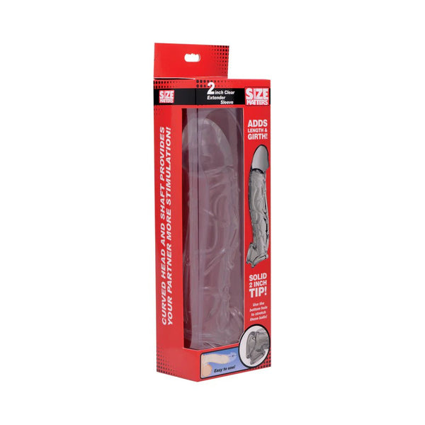 Size Matters 2 in. Clear Extender Sleeve - TruLuv Novelties