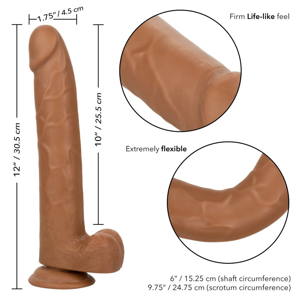 Size Queen 10 inch/25.5 Cm - Brown - TruLuv Novelties