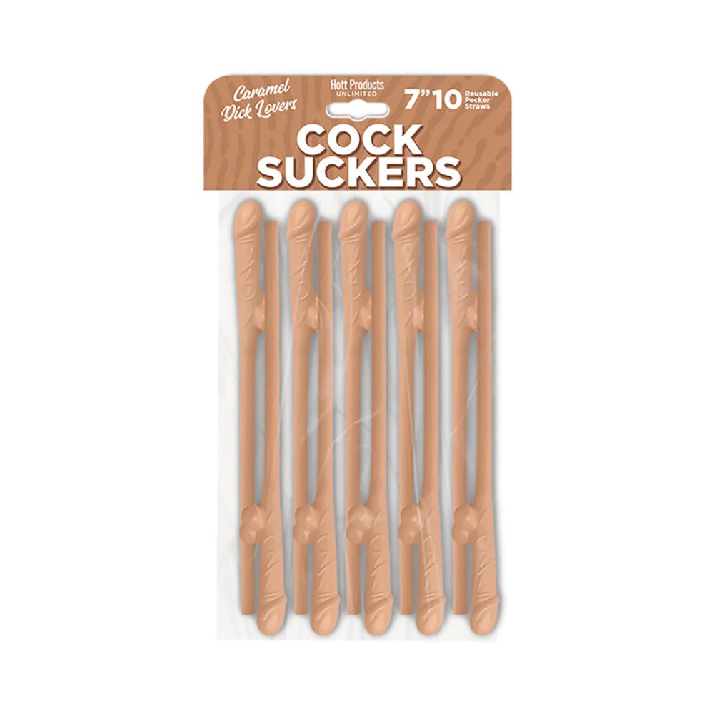 Skins Pecker Straws Caramel Lovers (10 - Pack) - TruLuv Novelties