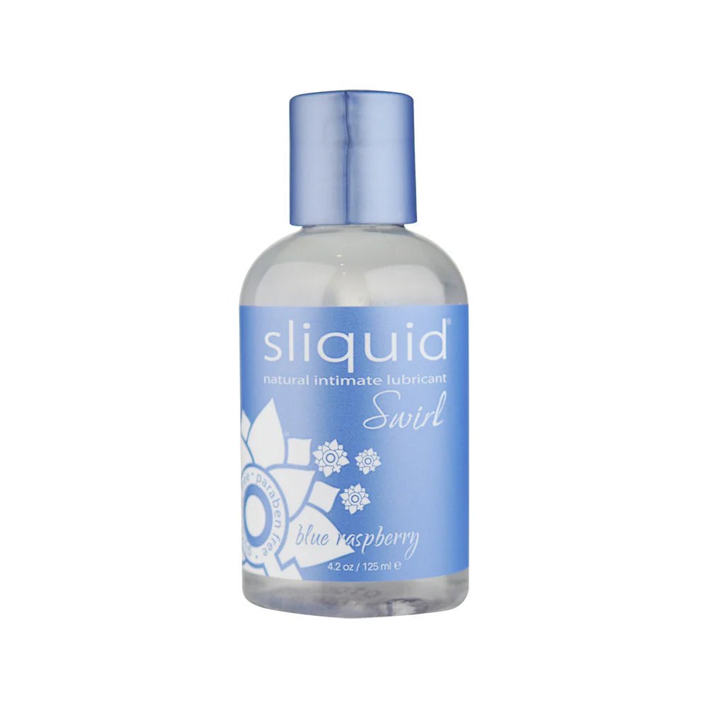 Sliquid Swirl Blue Raspberry Flavored Lubricant 4.2 oz. - TruLuv Novelties