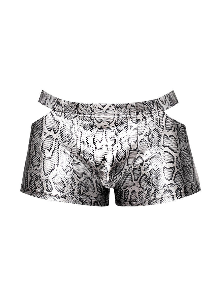 s'naked Pouch Short - Large - Silver/black - TruLuv Novelties