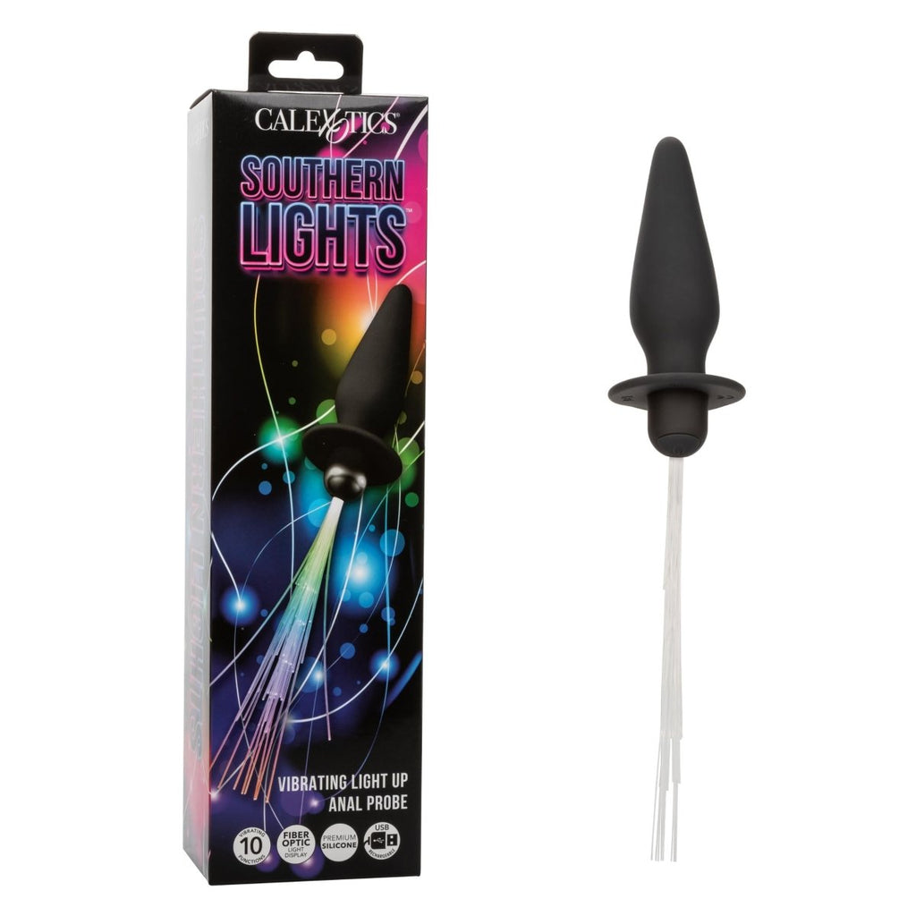 Southern Lights - Vibrating Light Up Anal Probe - Black - TruLuv Novelties