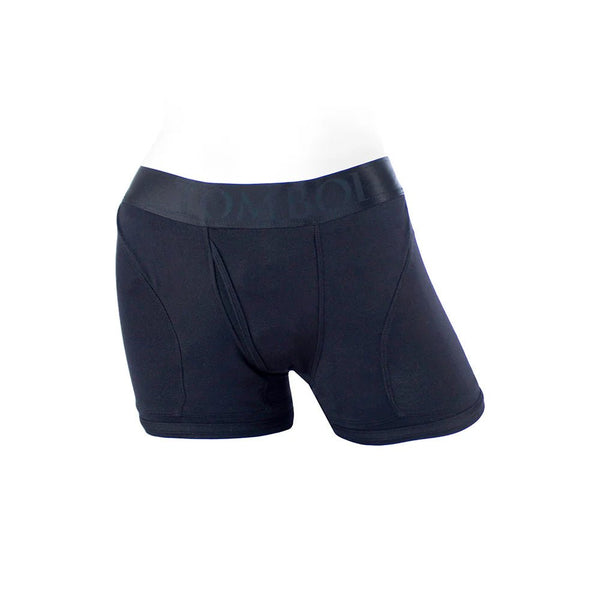 SpareParts Tomboii Rayon Boxer Briefs Harness Black Size XS - TruLuv Novelties