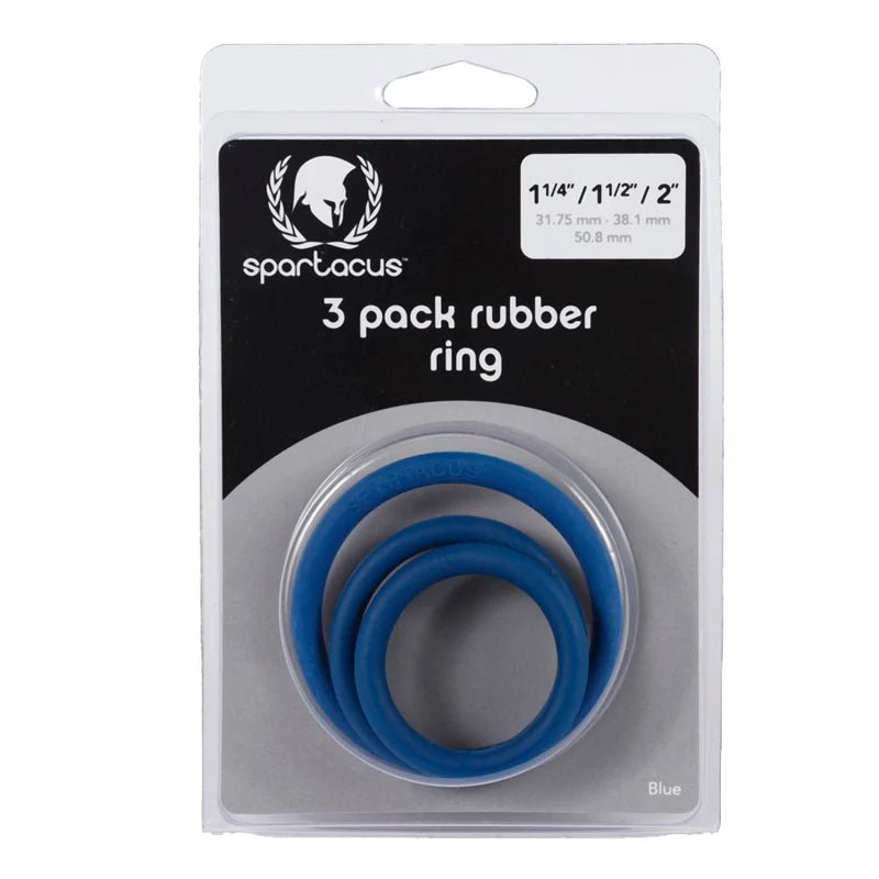 Spartacus Cock Ring Set (3 RubberRings/Blue) - TruLuv Novelties