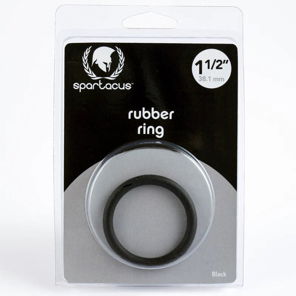 Spartacus Rubber Cock Ring 1.5in. (Black) - TruLuv Novelties