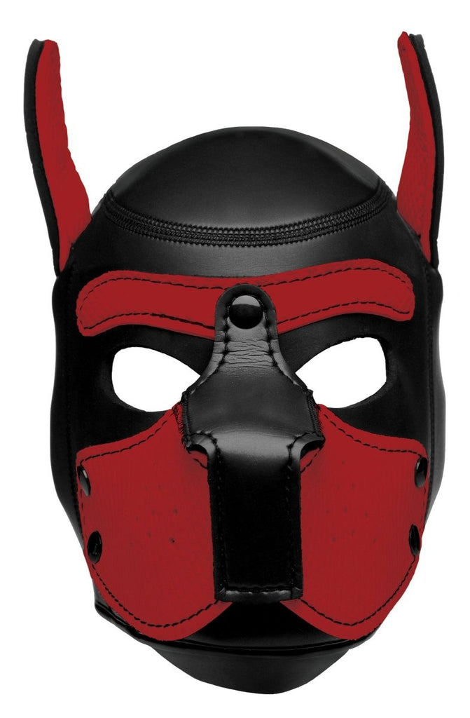 Spike Neoprene Puppy Hood - Red - TruLuv Novelties