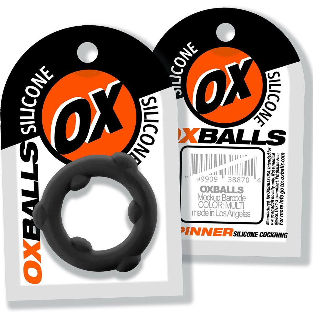 Spinner Single Silicone Ring - Black Silicone