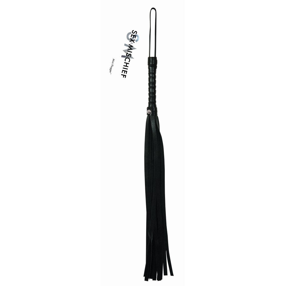 Sportsheets Sex & Mischief Mini Flogger Black - TruLuv Novelties