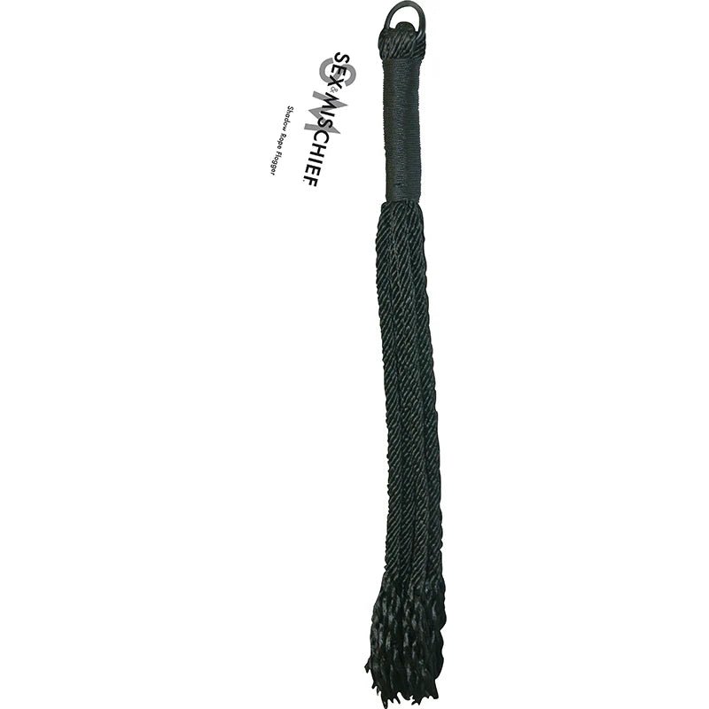 Sportsheets Sex & Mischief Shadow Rope Flogger Black - TruLuv Novelties