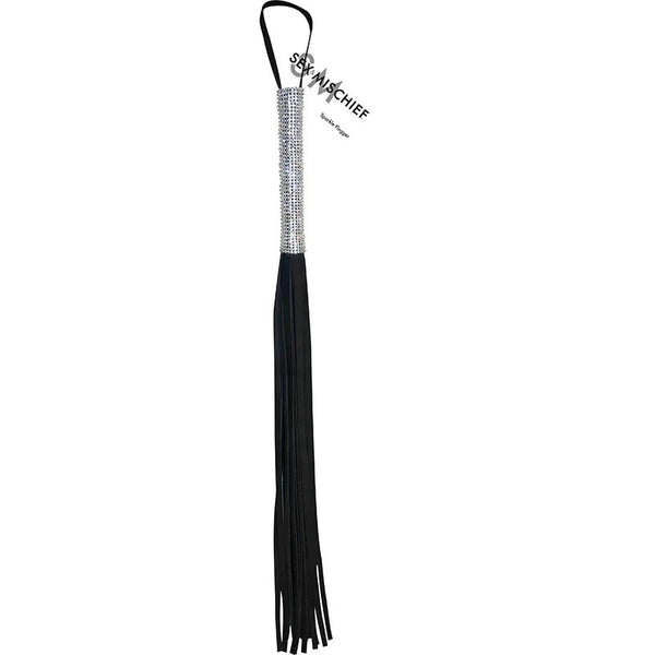 Sportsheets Sex & Mischief Sparkle Flogger Black - TruLuv Novelties