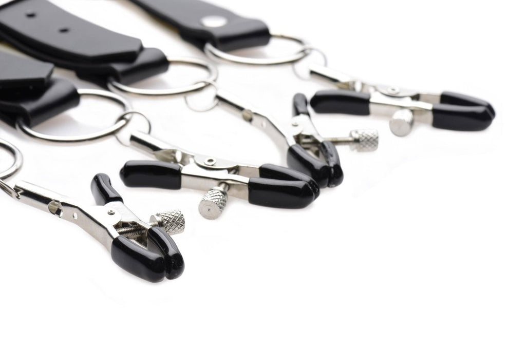 Spread Labia Spreader Straps With Clamps - TruLuv Novelties