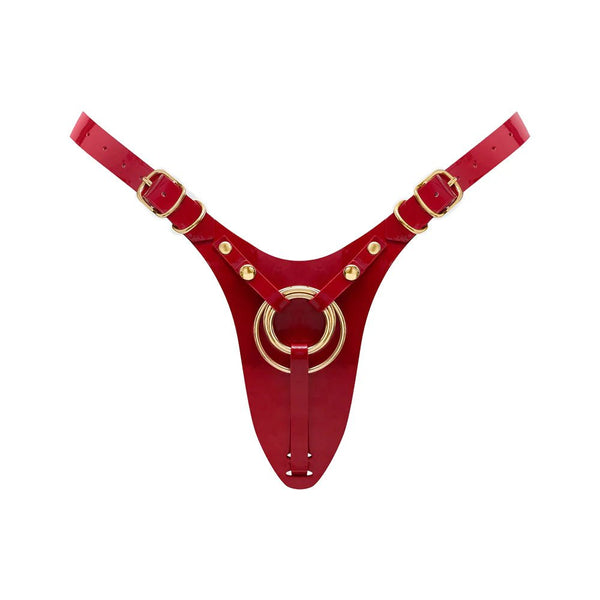 Strap - On - Me Leatherette Harness Fabulous One Size Red Glossy - TruLuv Novelties