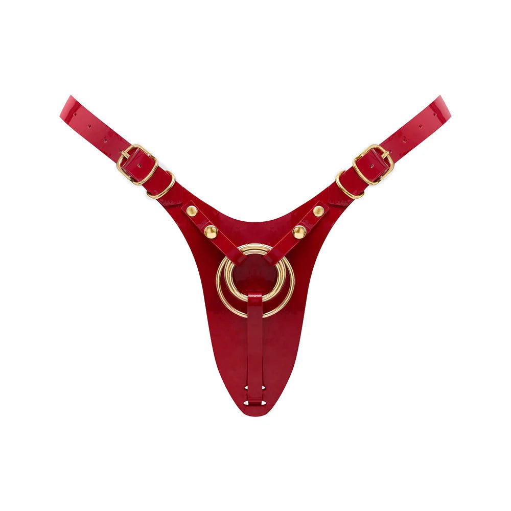 Strap - On - Me Leatherette Harness Fabulous One Size Red Glossy - TruLuv Novelties