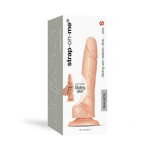 Strap - On - Me Realistic Collection Sliding Skin Dual - Density Silicone Dildo Vanilla S - TruLuv Novelties