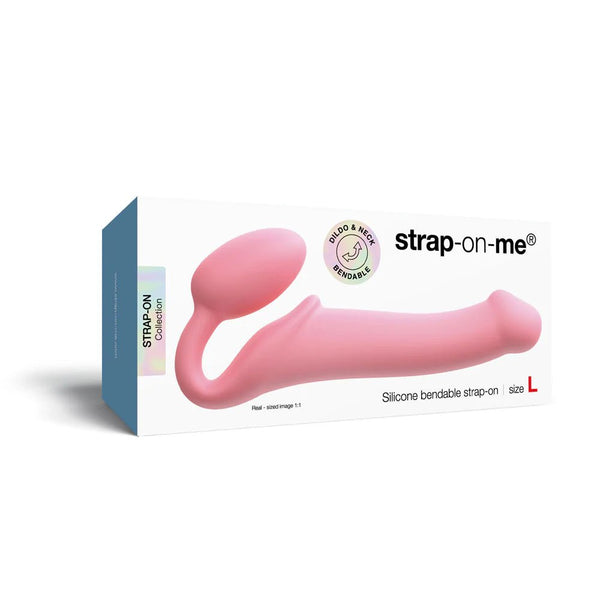 Strap - On - Me Semi - Realistic Bendable Strap - On L Pink - TruLuv Novelties