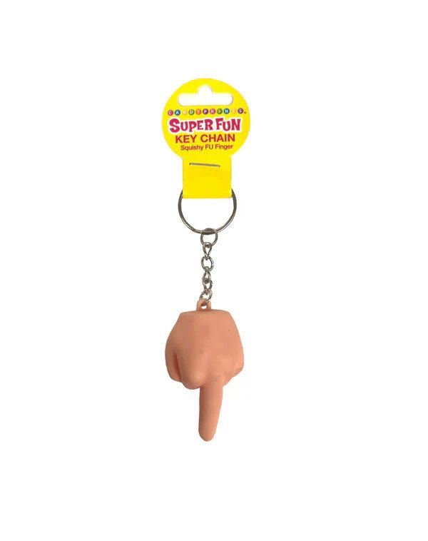 Super Fun Key Chain - Squishy Fu Finger - Sold in 6pk - TruLuv Novelties