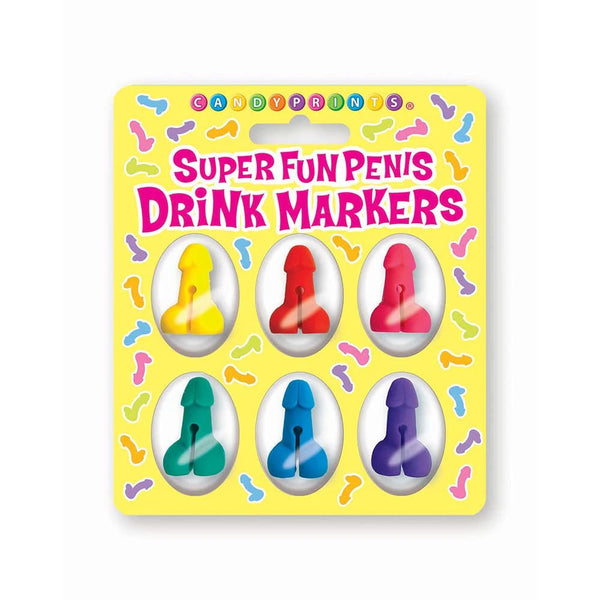 Super Fun Penis Drink Markers 6 - Piece Set - TruLuv Novelties