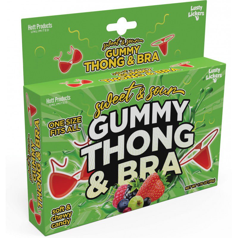 Sweet and Sour Gummy Thong and Bra - TruLuv Novelties