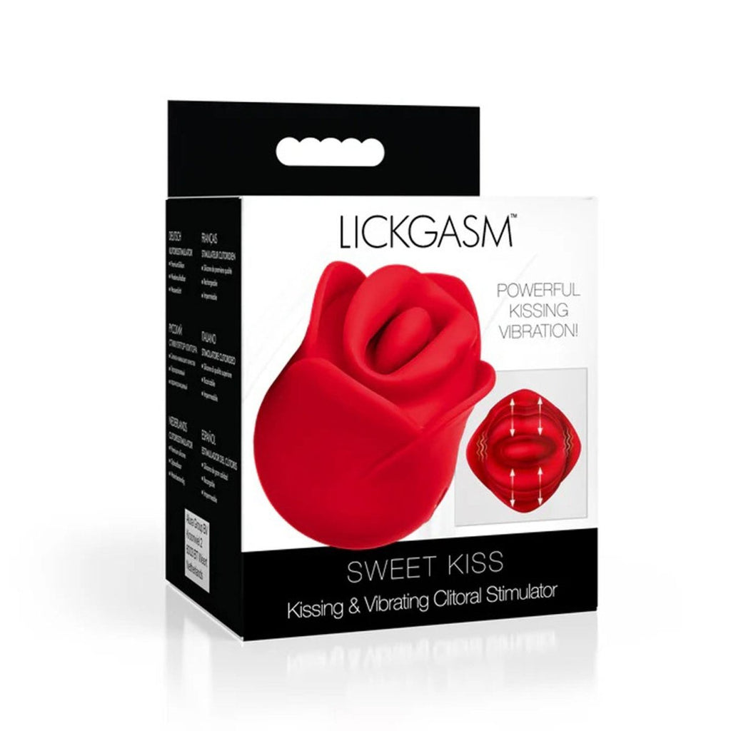 Sweet Kiss Kissing & Vibrating Clitoral Stimulator - Red - TruLuv Novelties