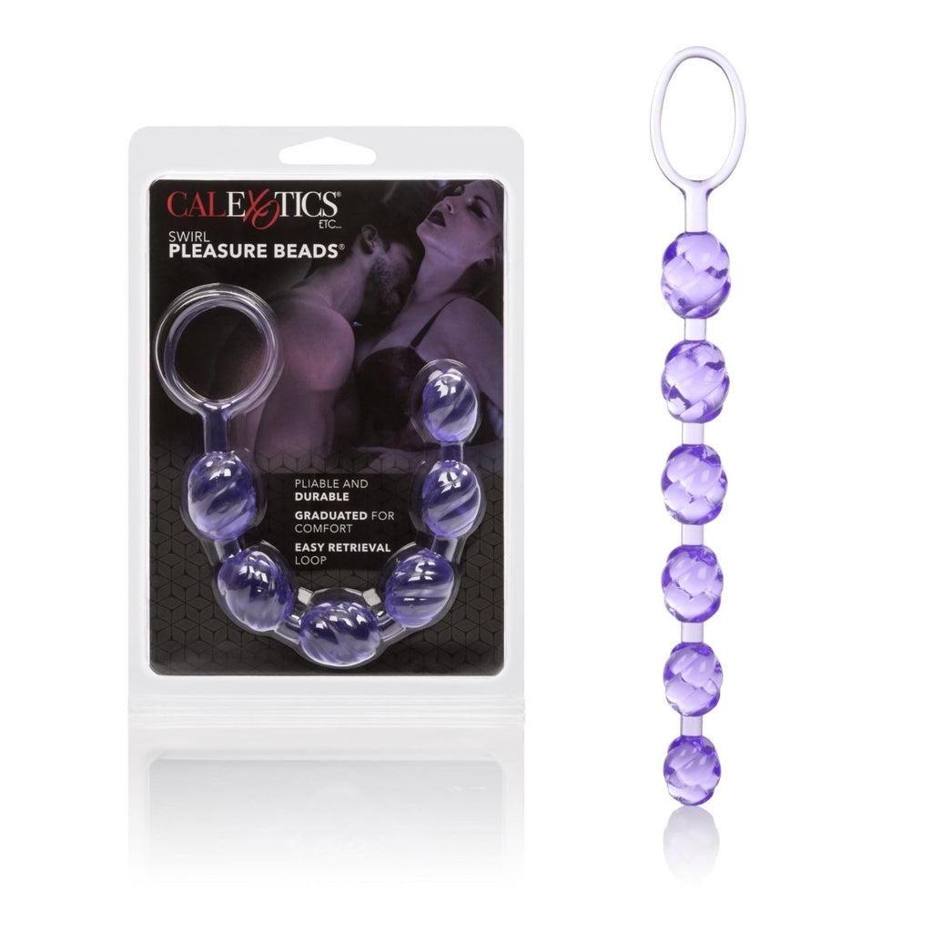 Swirl Pleasure Beads - Purple - TruLuv Novelties