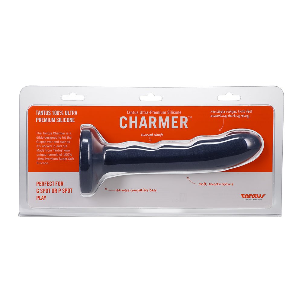 Tantus Charmer 8 in. G - Spot Dildo Sapphire - TruLuv Novelties