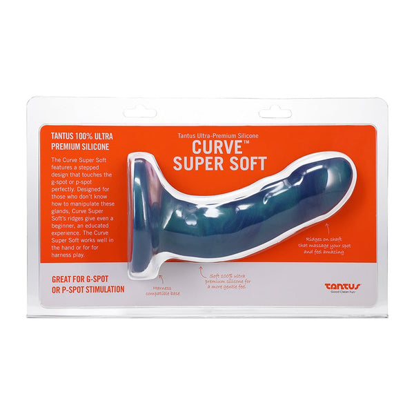 Tantus Curve 6.5 in. Dildo Soft Malachite - TruLuv Novelties