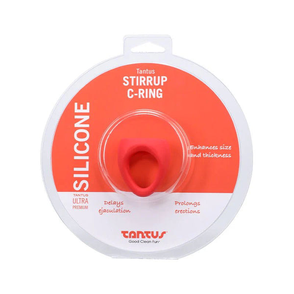 Tantus Stirrup C - Ring Cock and Ball Sling Red - TruLuv Novelties