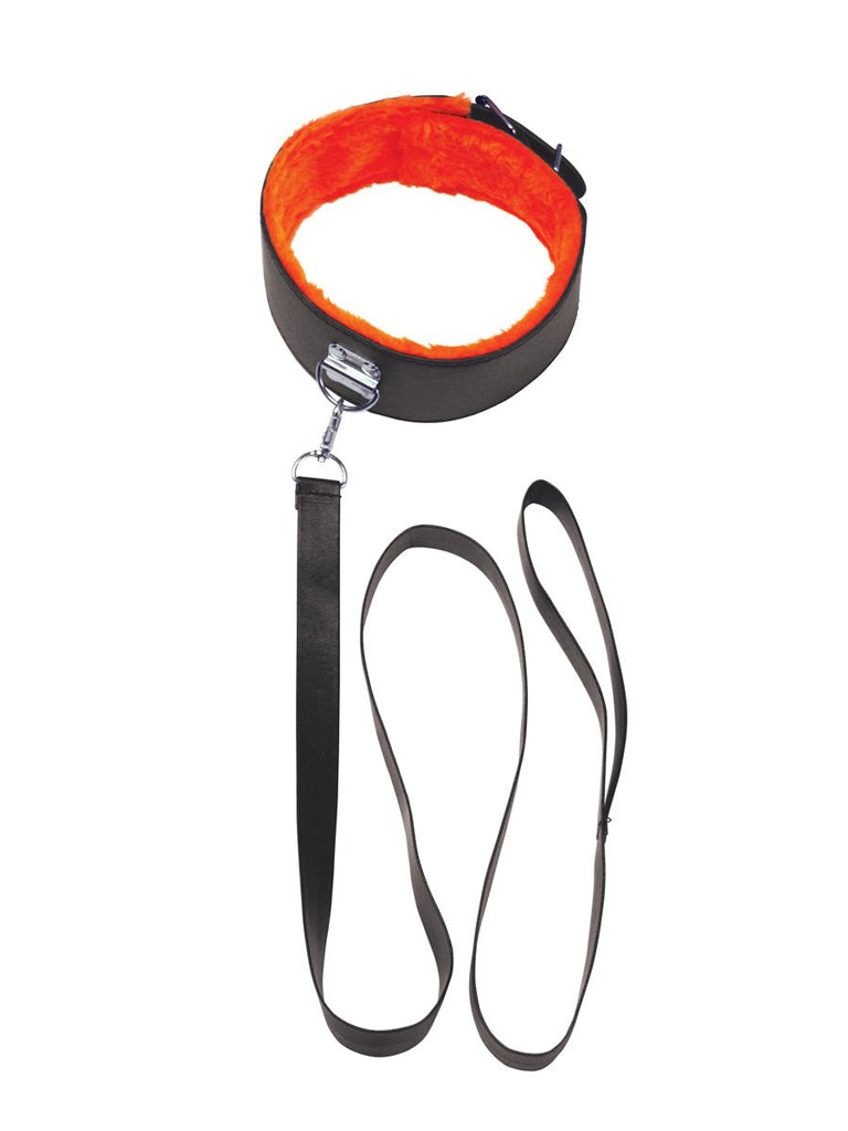 The 9&039;s Orange Is the New Black Short Leash - Black - TruLuv Novelties