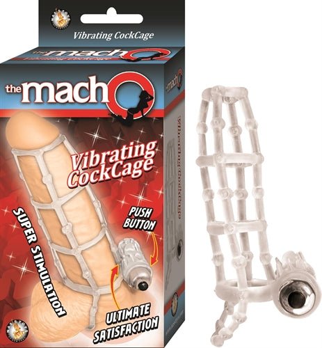 The Macho Vibrating Cockring - Clear - TruLuv Novelties