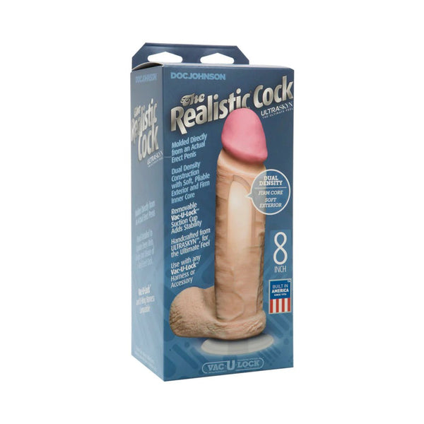 The Realistic Cock - UR3 - 8 Inch White - TruLuv Novelties