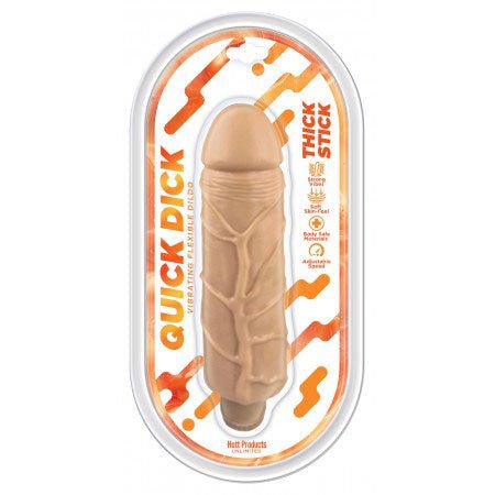 Thick Stick Quick Dick - Vibrating Flex Dildo - 5 Inch