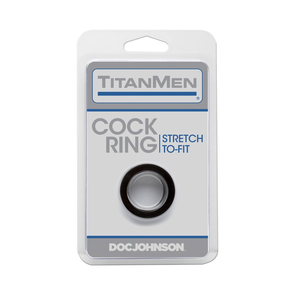 TitanMen - Cock Ring Black - TruLuv Novelties