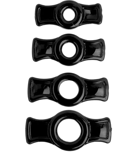 Titanmen Cock Ring Set - Black - TruLuv Novelties