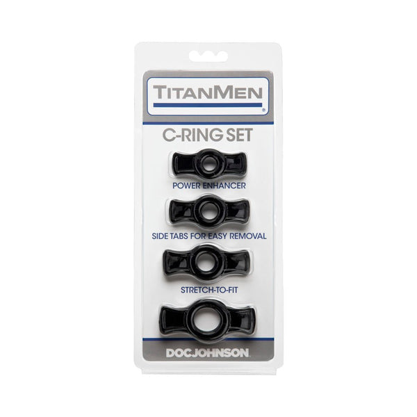 TitanMen - Cock Ring Set Black - TruLuv Novelties