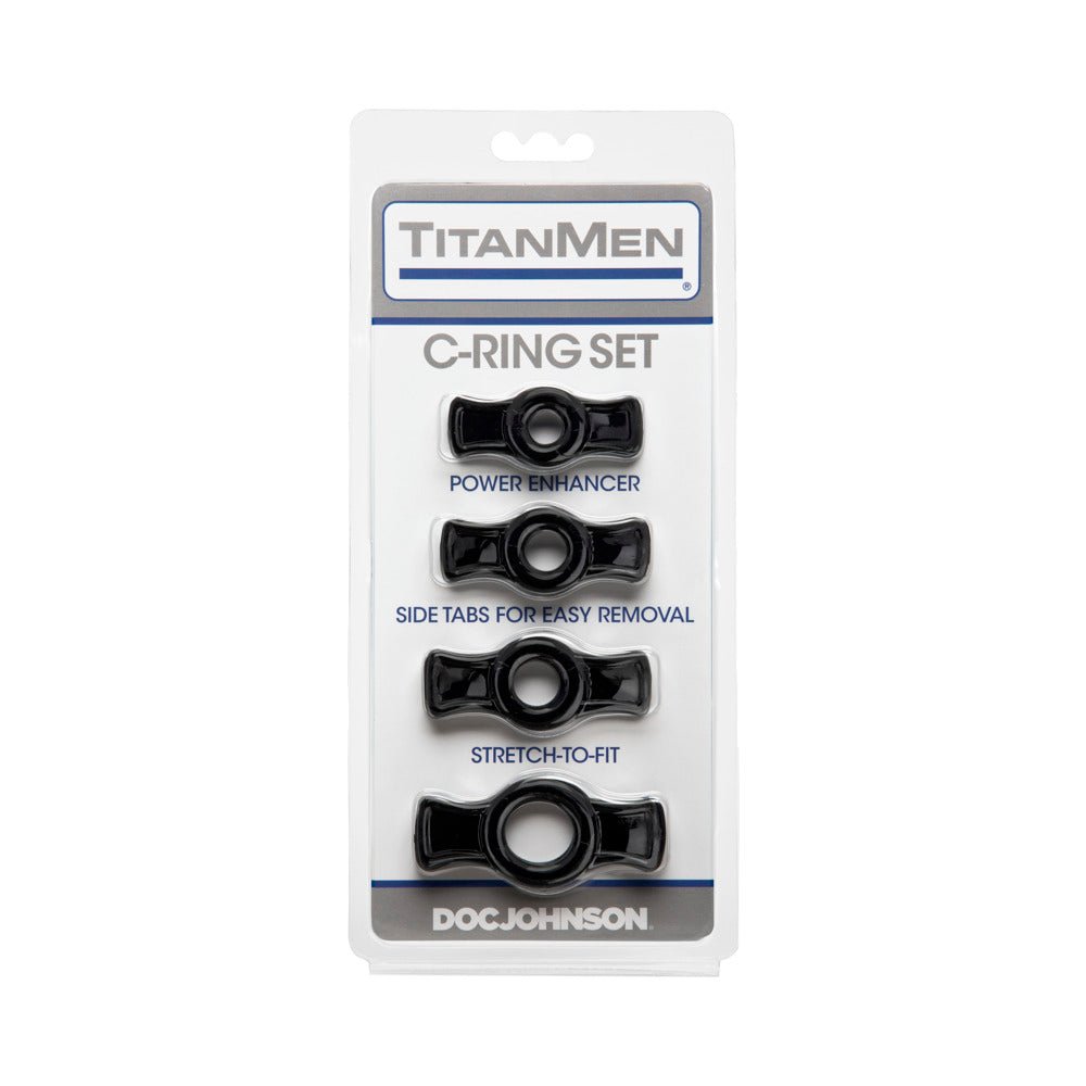 TitanMen - Cock Ring Set Black - TruLuv Novelties