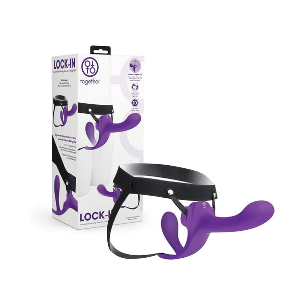 Together Lock - In Dual - Ended Vibrating Strap - on & Harness Set - TruLuv Novelties