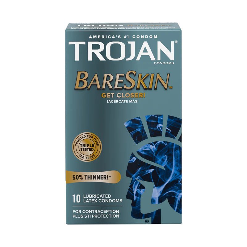 Trojan Bare Skin Lubricated Condoms (10) - TruLuv Novelties