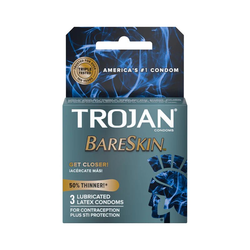 Trojan BareSkin Thinner Latex Condoms (3 pack) - TruLuv Novelties