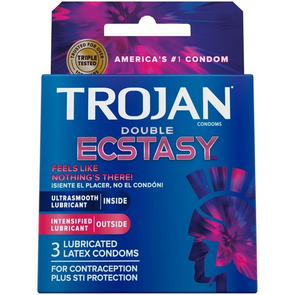 Trojan Double Ecstasy - 3 Pack - TruLuv Novelties
