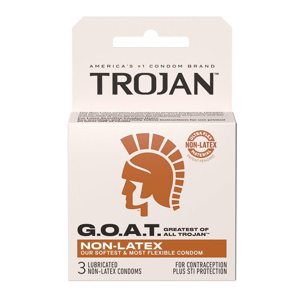 Trojan Goat Non - Latex Condoms 3 Pack - TruLuv Novelties
