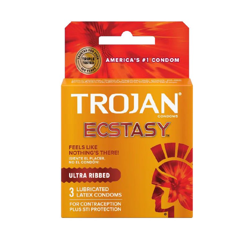 Trojan Ultra Ribbed Ecstasy (2pk) - TruLuv Novelties