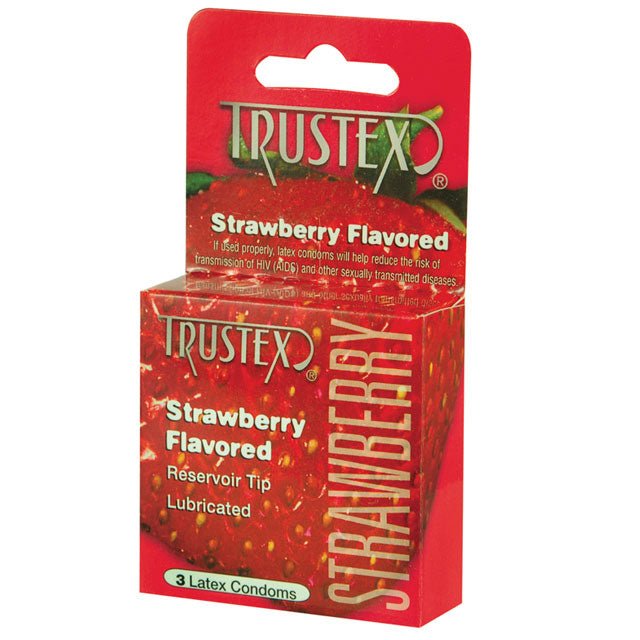 Trustex Flavored Condoms (Strawberry/3 Pack) - TruLuv Novelties
