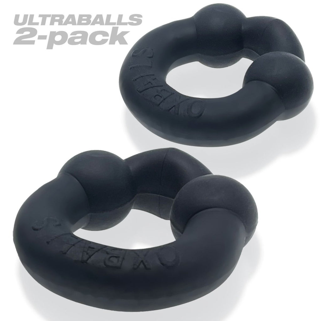 Ultraballs 2 - Piece Cockring Set - Night Black - TruLuv Novelties