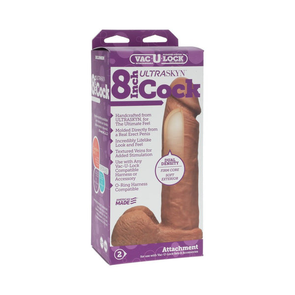 Vac-U-Lock - 8-Inch ULTRASKYN Cock Brown - TruLuv Novelties