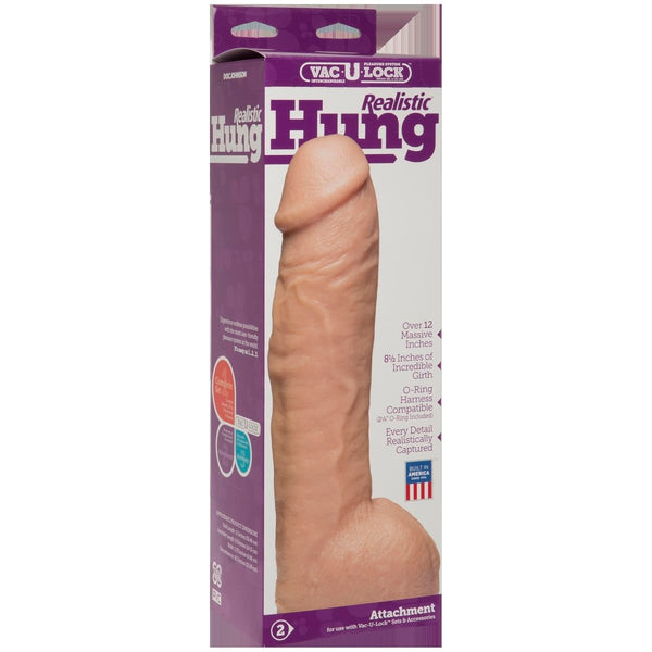 Vac - U - Lock Realistic Hung - White - TruLuv Novelties