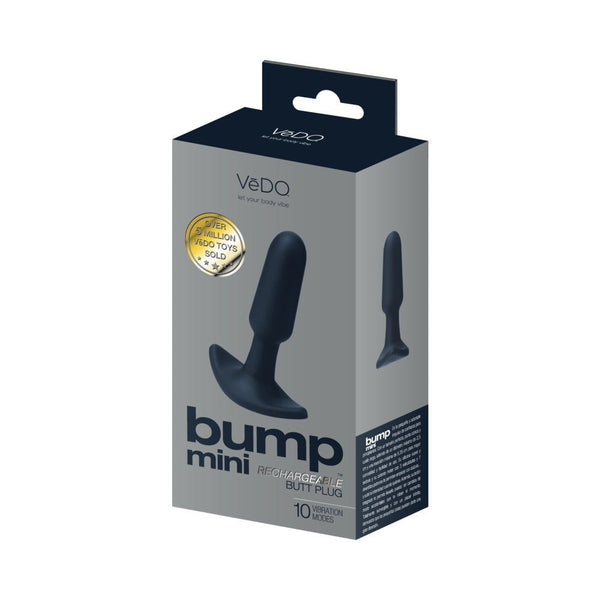 VeDO Bump Mini Rechargeable Anal Plug Black - TruLuv Novelties