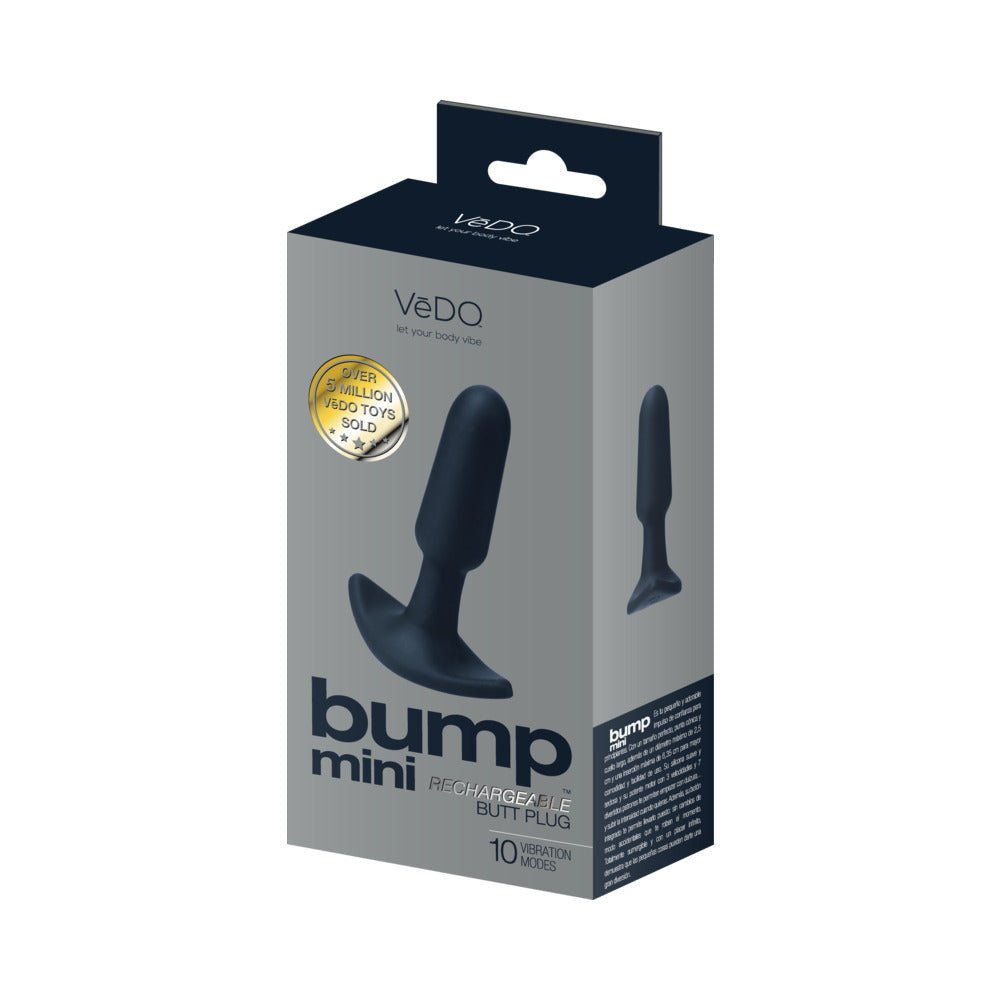 VeDO Bump Mini Rechargeable Anal Plug Black - TruLuv Novelties